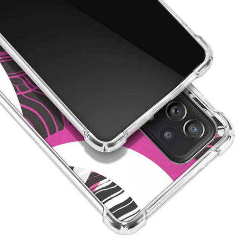 Pink and White Hipster Galaxy A72 5G Clear Case